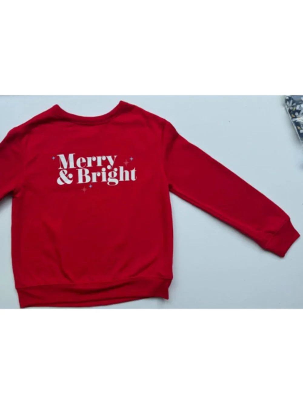 Wondershop Target Kids Merry & Bright Christmas Sweatshirt Red Size M 8